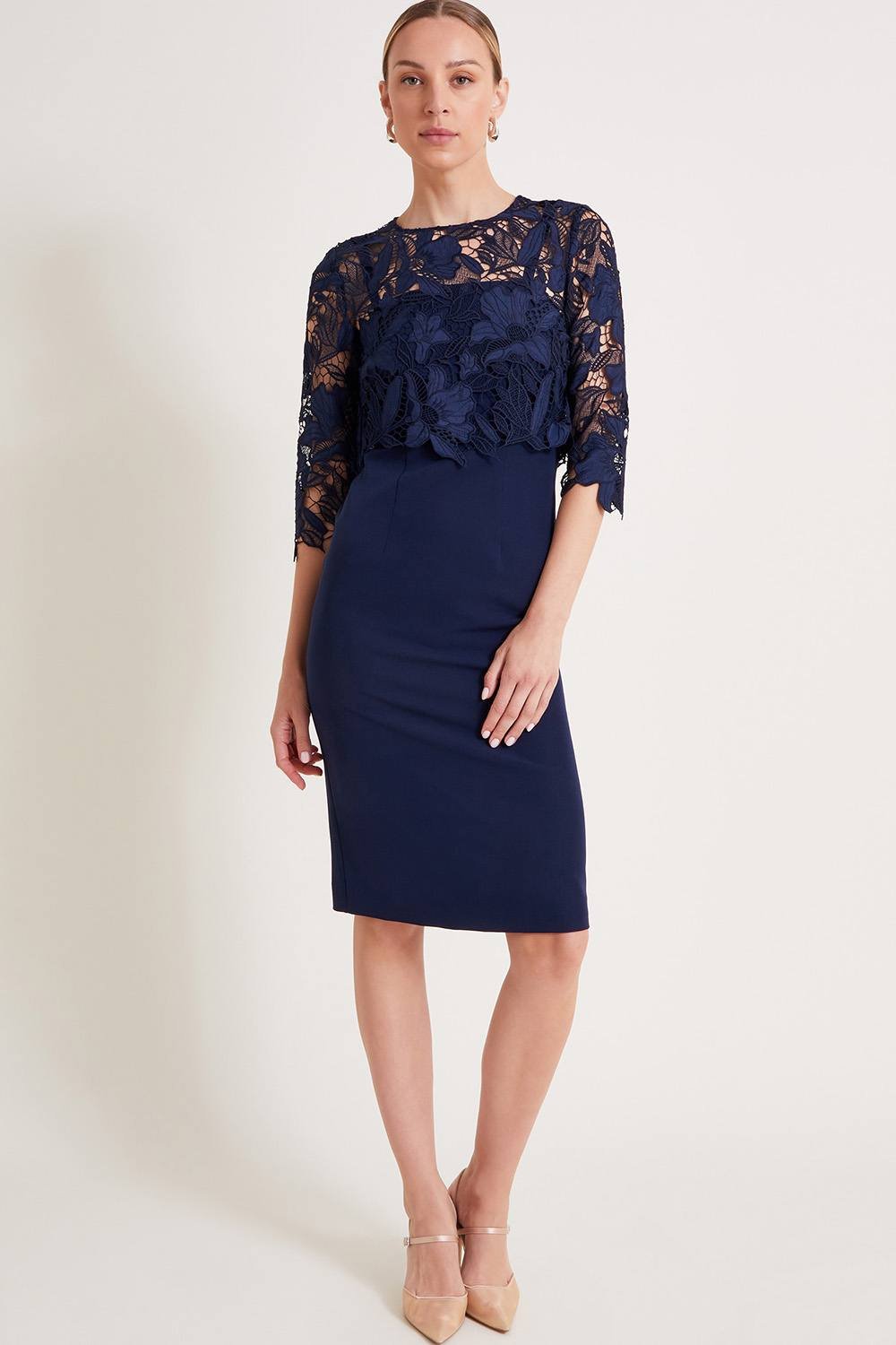 Monsoon Monsoon Women's Maya Lace Dress Blue - 3