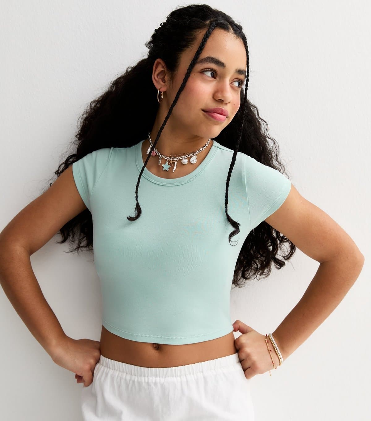 New Look New Look Turquoise Short Sleeve Top