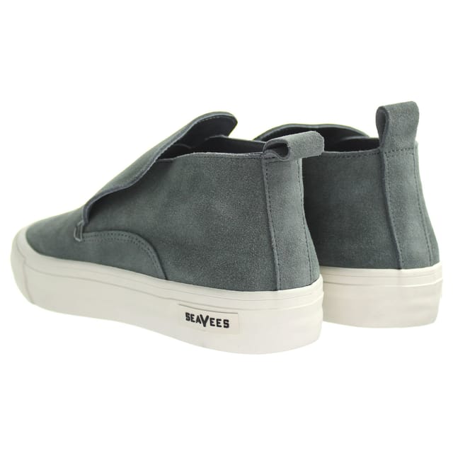 Seavees Seavees Men's Huntington Middle Greyboard Suede Slip-On Grey Suede Leather Shoes - 3