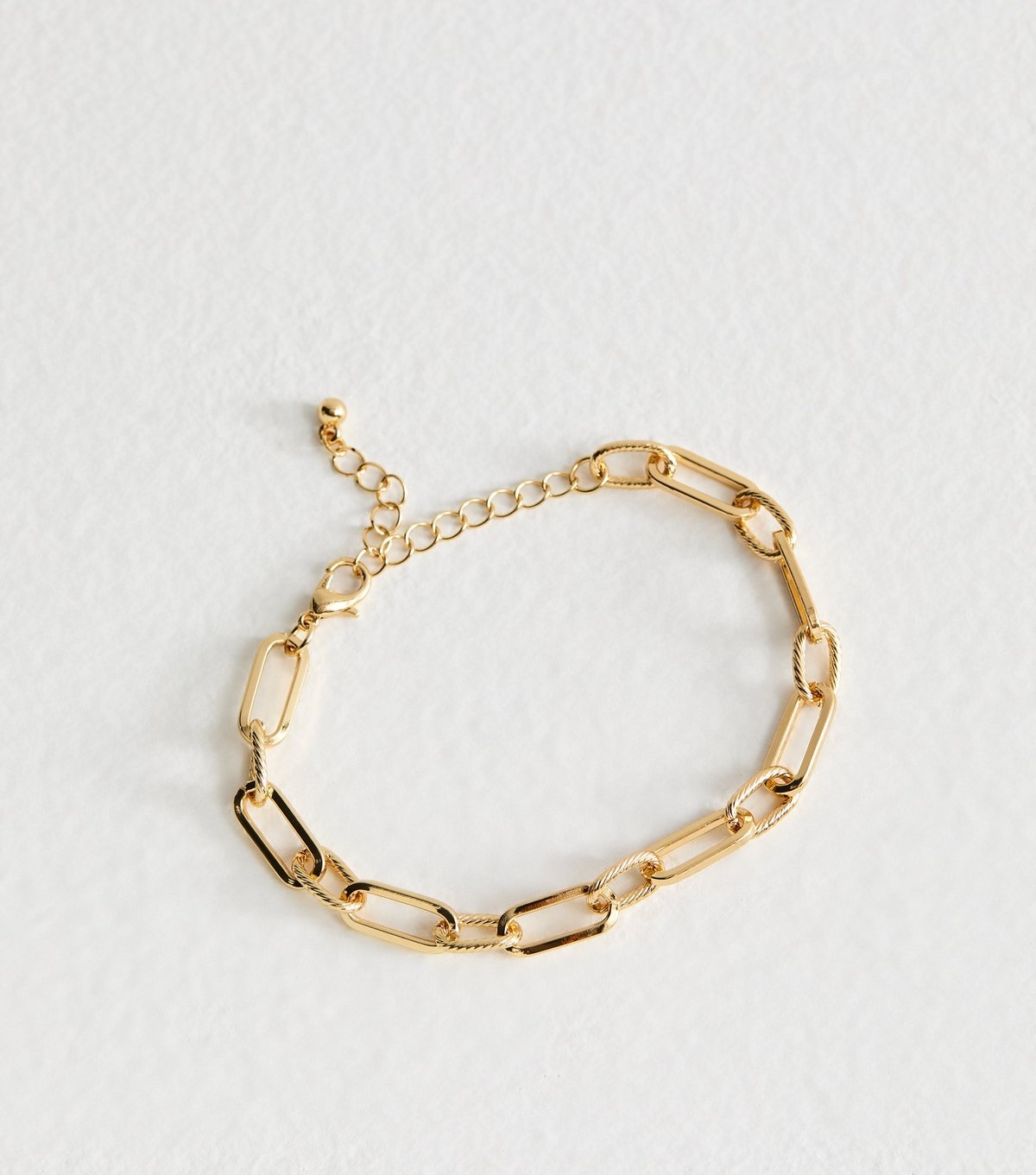 New Look Gold Tone Rectangular Link Bracelet New Look - 3