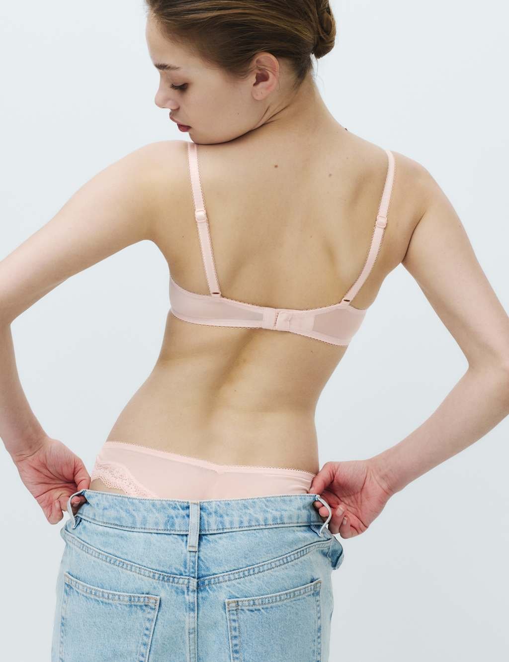 Marks & Spencer M&S Jasmine Lace Wired Demi Cup Bra (A-E) Soft Coral - 4