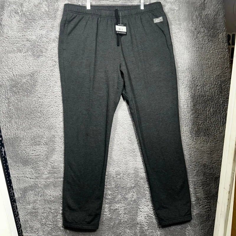 Eddie Bauer Eddie Bauer Joggers Mens XL Charcoal Gray Heather Fleece Lined Drawstring Pants