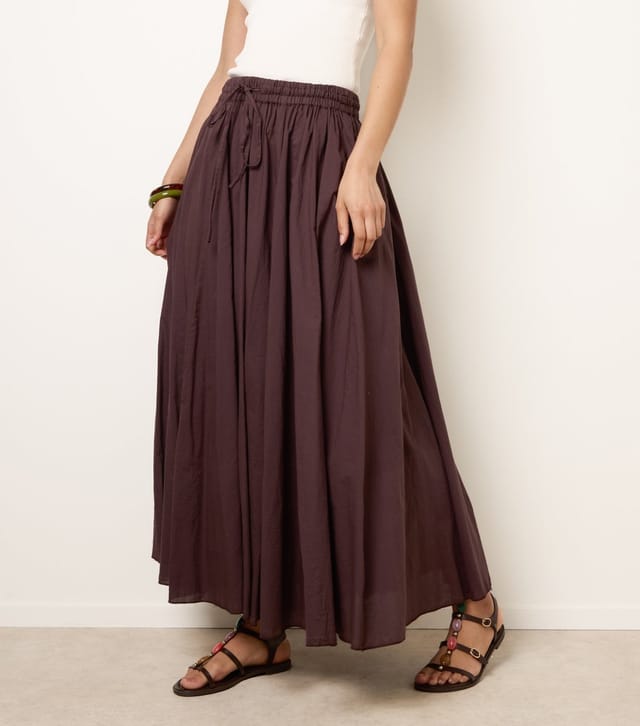 Blue Vanilla Women's Dark Brown Gathered Panel Maxi Skirt Blue Vanilla New Look - 2