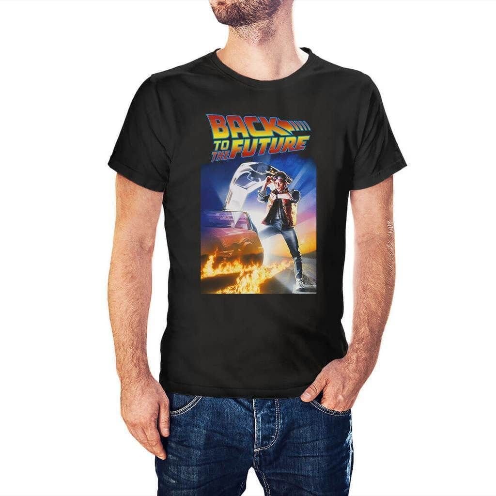 Back To The Future Back To The Future Men's Poster T-Shirt in Black - 4