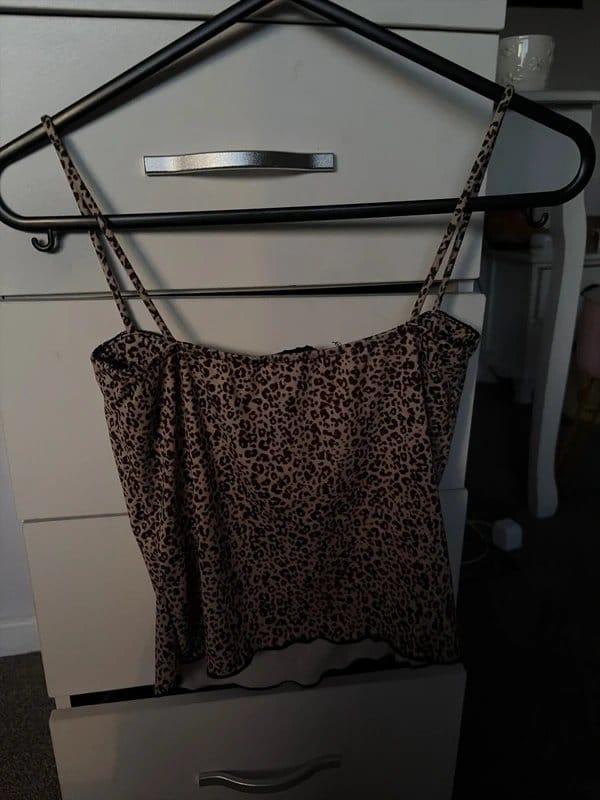 Bershka Leopard Print Crop Top