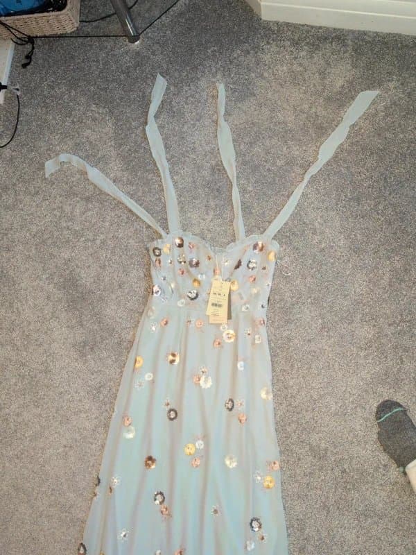 Monsoon BNWT Monsoon Blue Embellished Maxi Dress