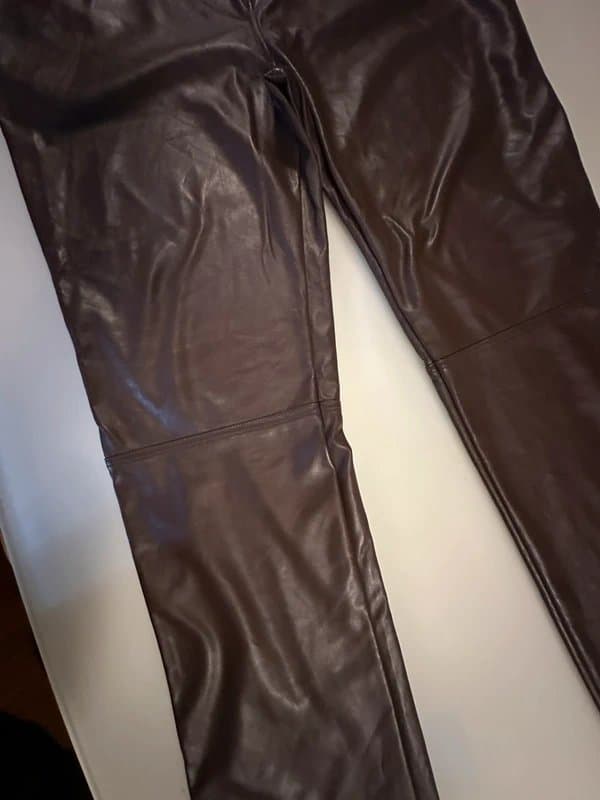 ASOS ASOS design tall chocolate brown polyurethane trousers jeans style size 20