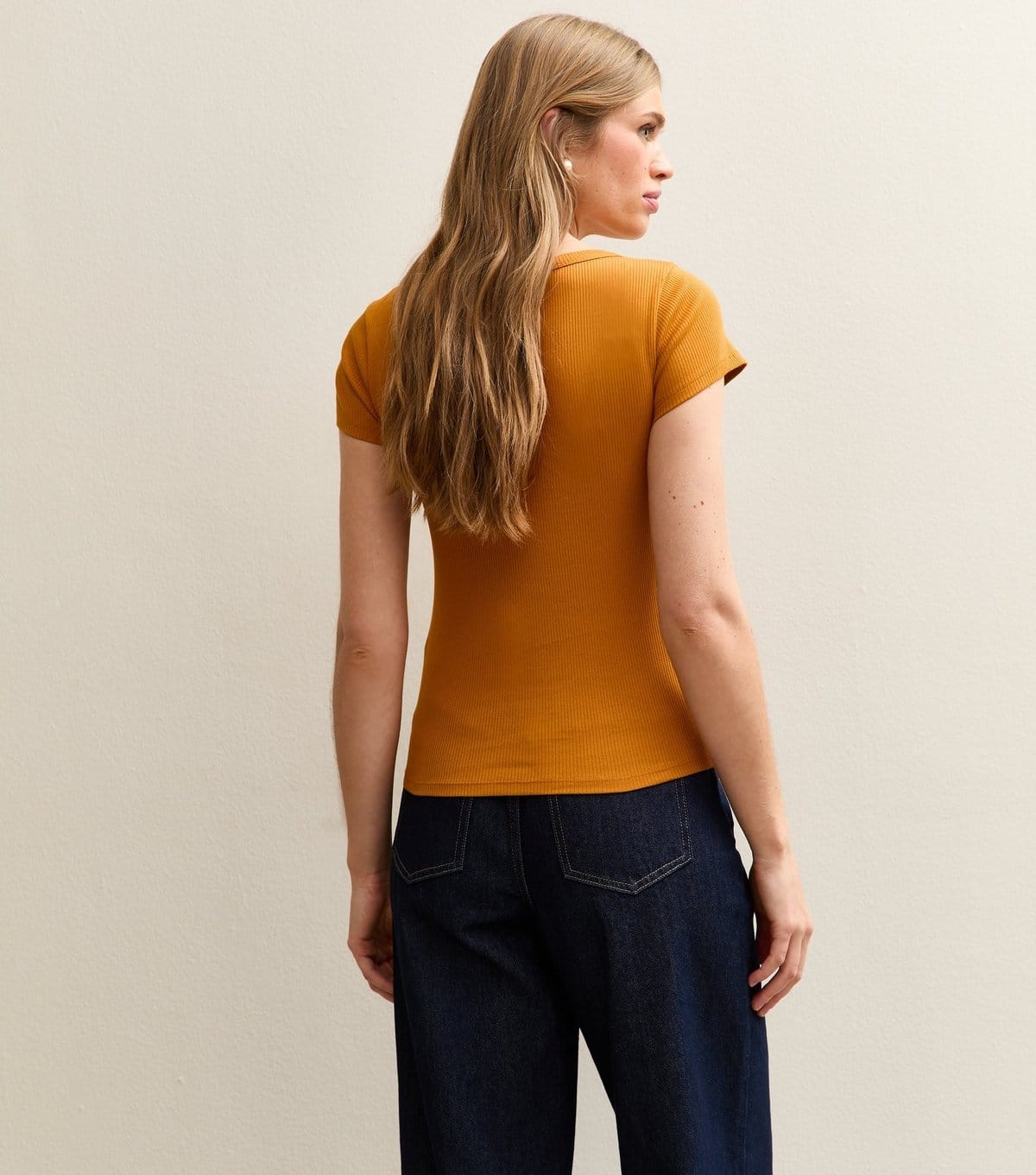 New Look Women's Burnt Orange Square Neck Top New Look - 4