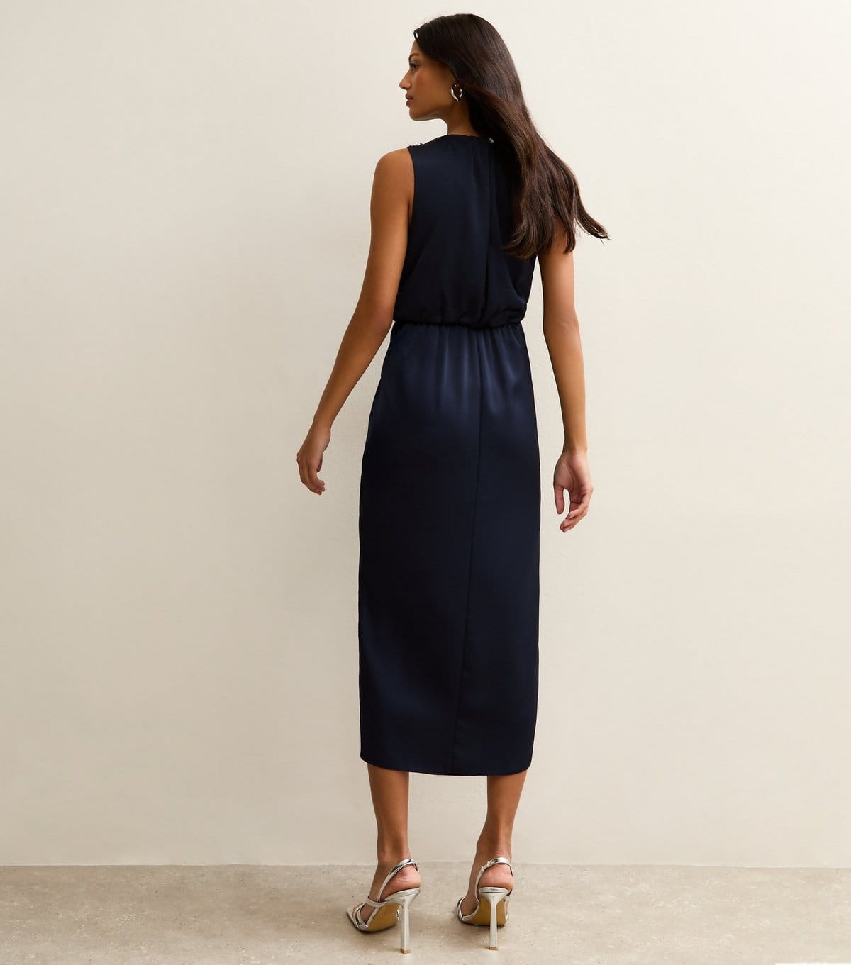 New Look Women's Navy Sequin 2 in 1 Midi Dress New Look - 4
