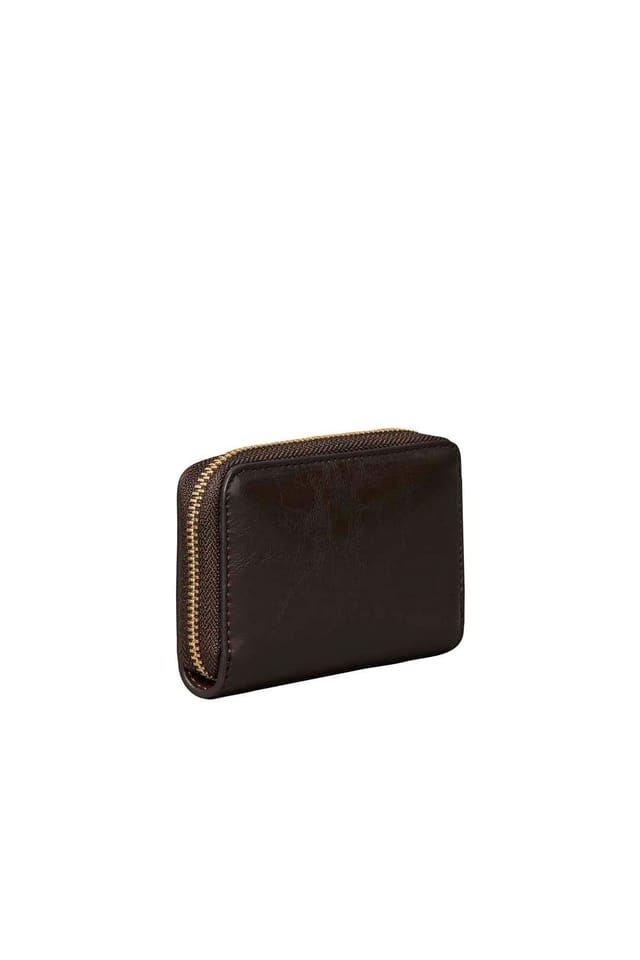 Calvin Klein Calvin Klein Women's Foil Logo Glossy Zip Wallet in Brown - 2