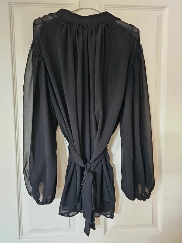 ASOS Asos black chiffon top size 14
