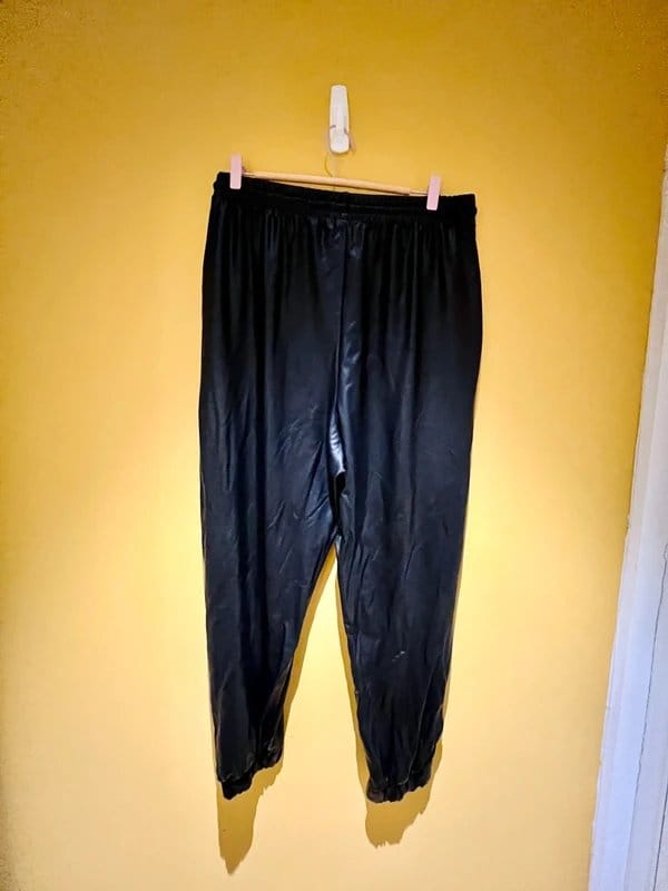 ASOS Black Leather Look Joggers
