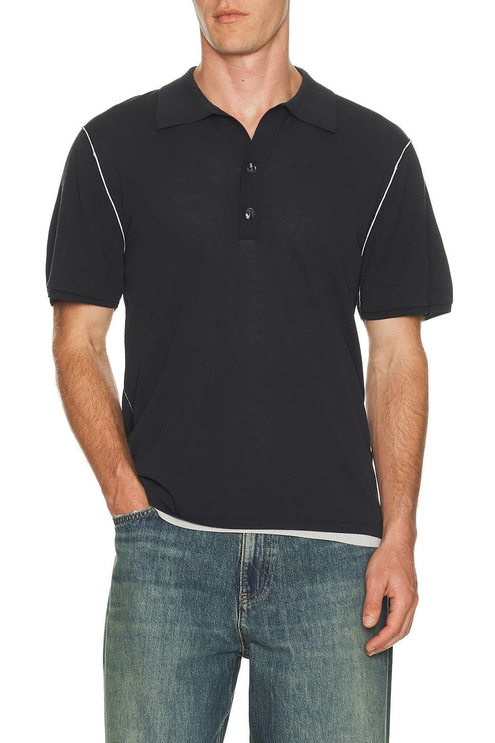 revolve Jonas Two Layer Knit Polo