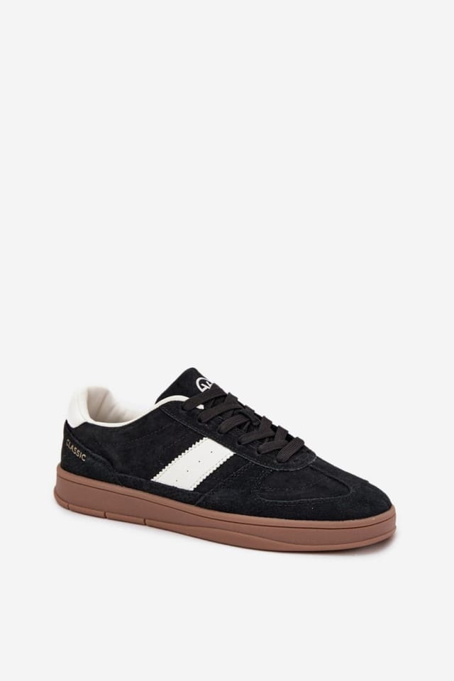 Love Lace Love Lace Women's Vinceza Suede Comfort Urban Sneakers with Rubber Grip Sole in Black - 2