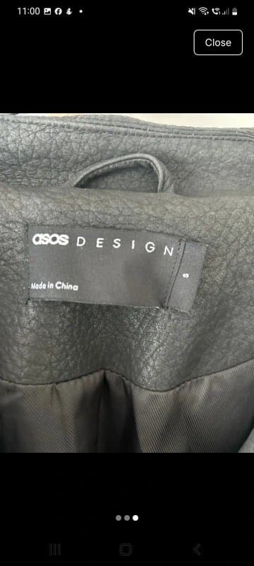ASOS Design ASOS Oversized Leather Look Biker Jacket