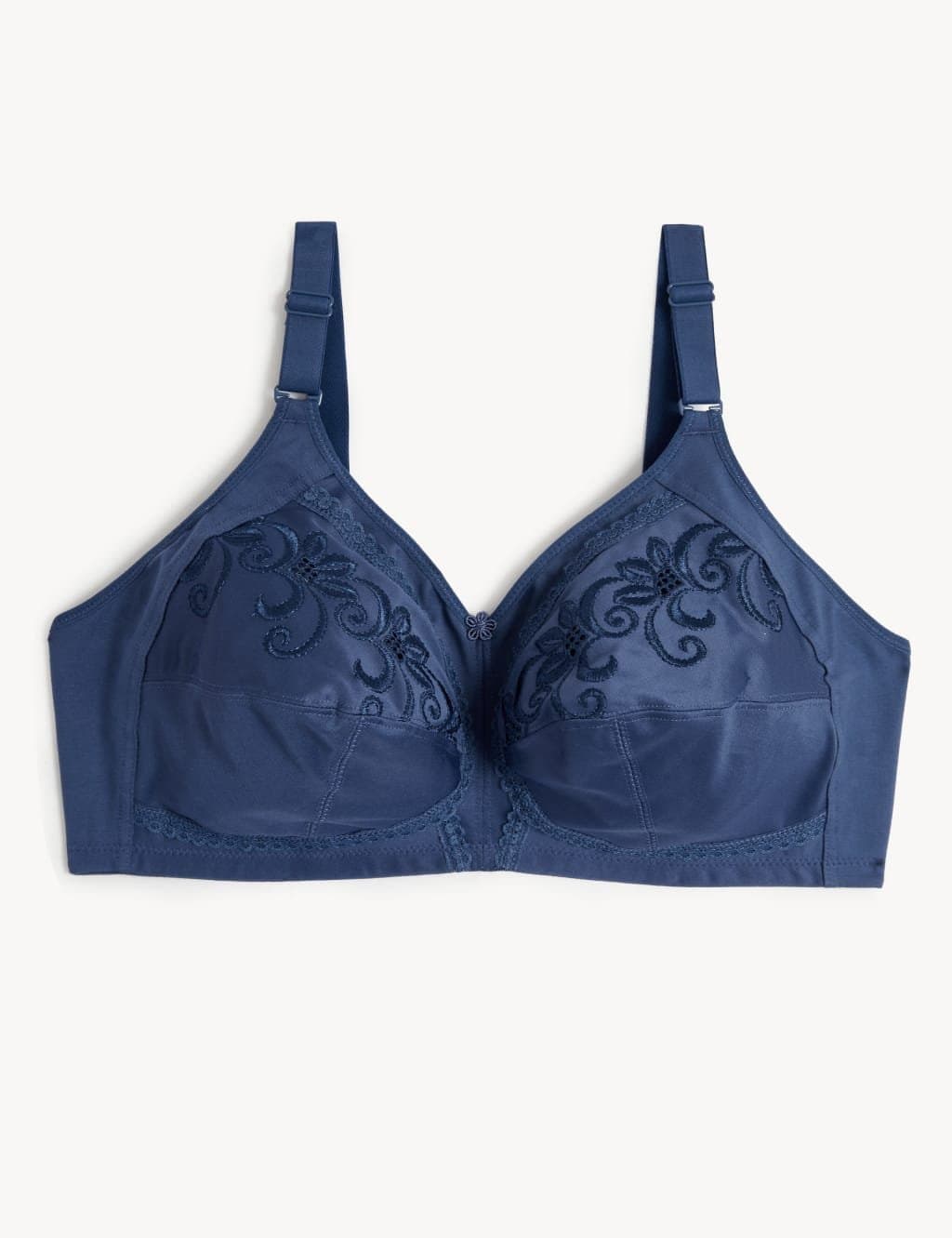 Marks & Spencer M&S Embroidered Non Wired Total Support Bra Indigo