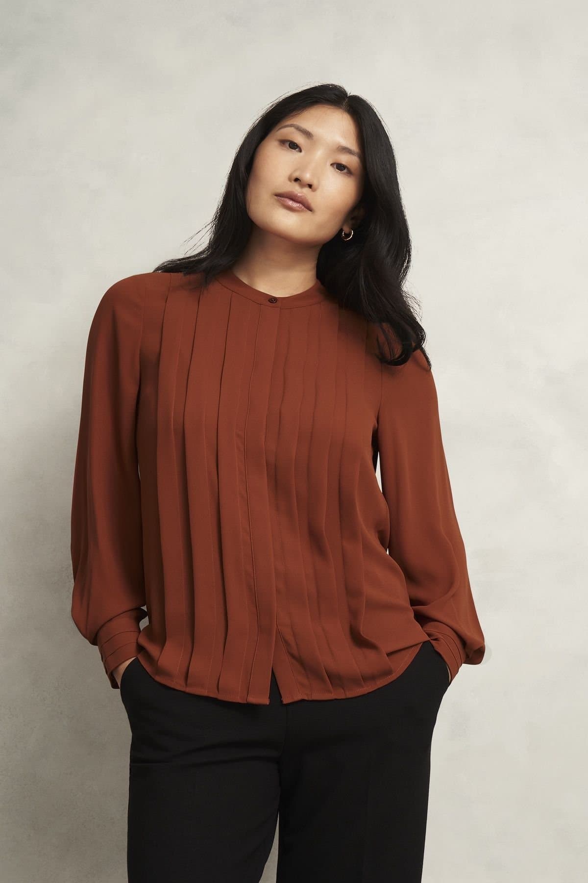 Hobbs London Hobbs London Terracotta Arizona Blouse