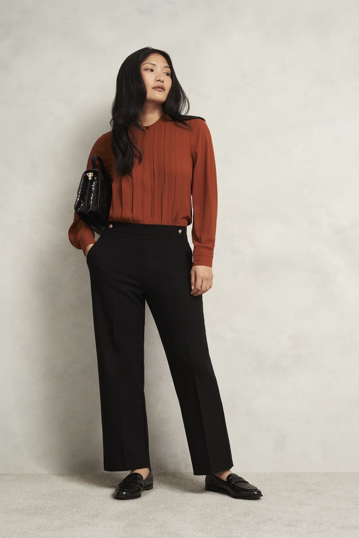 Hobbs London Hobbs London Women's Arizona Blouse in Terracotta - 3