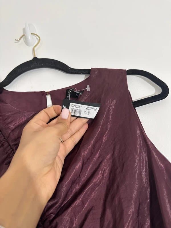 River Island New(with tag) River Island Purple Ruched Mini Dress - size uk 12