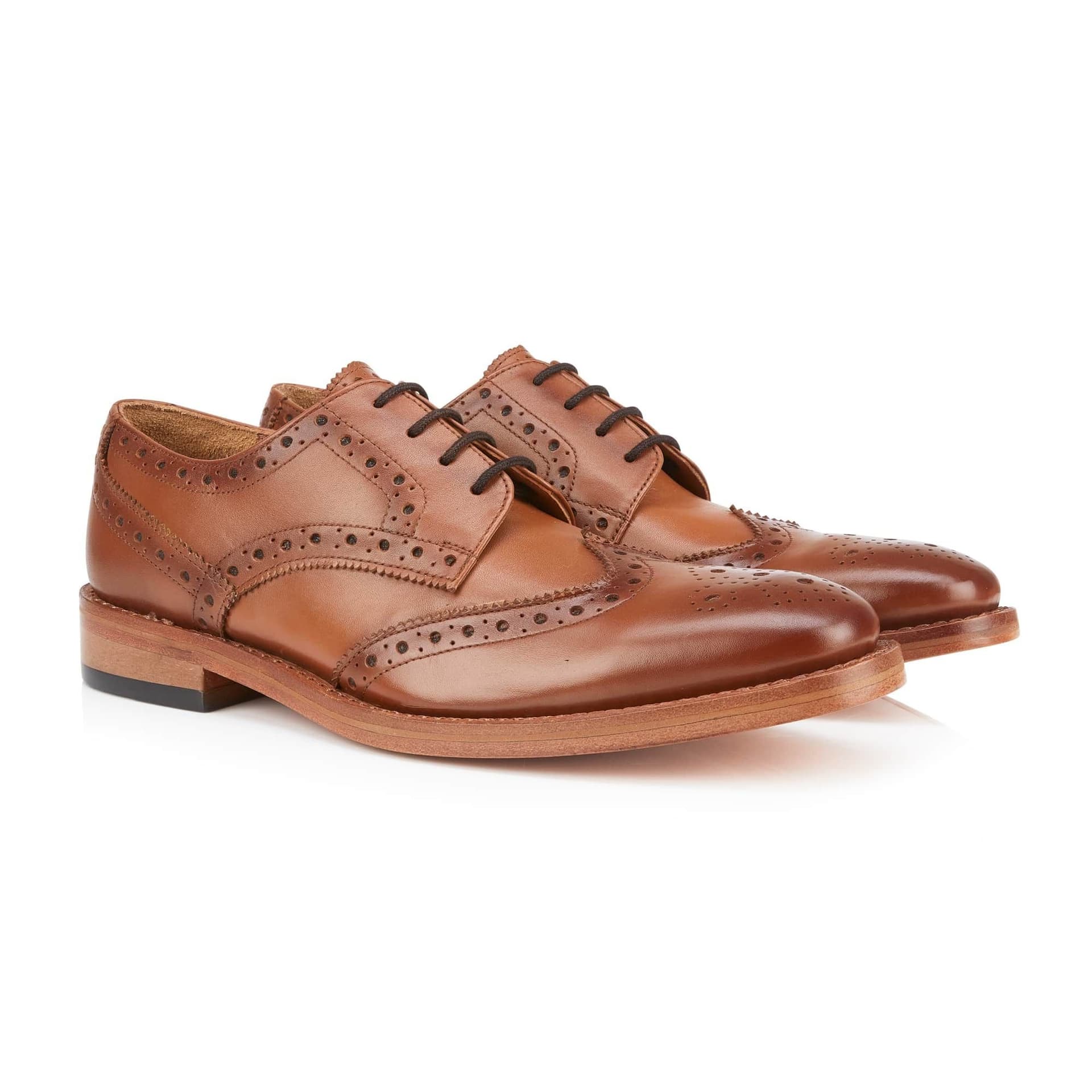 Amen Shoes Amen Shoes Men's Newport Leather Goodyear Welted Shoes in Tan
