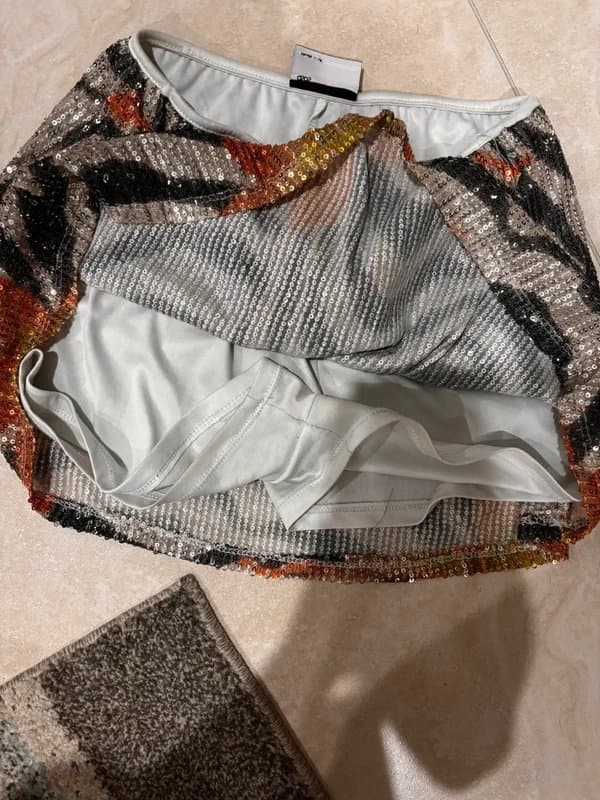 ASOS ASOS zebra print sequin skirt