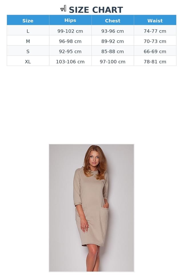 Love Lace Love Lace Women's Cotton Day Dress with Boat Neck Knee Length in Beige - 2