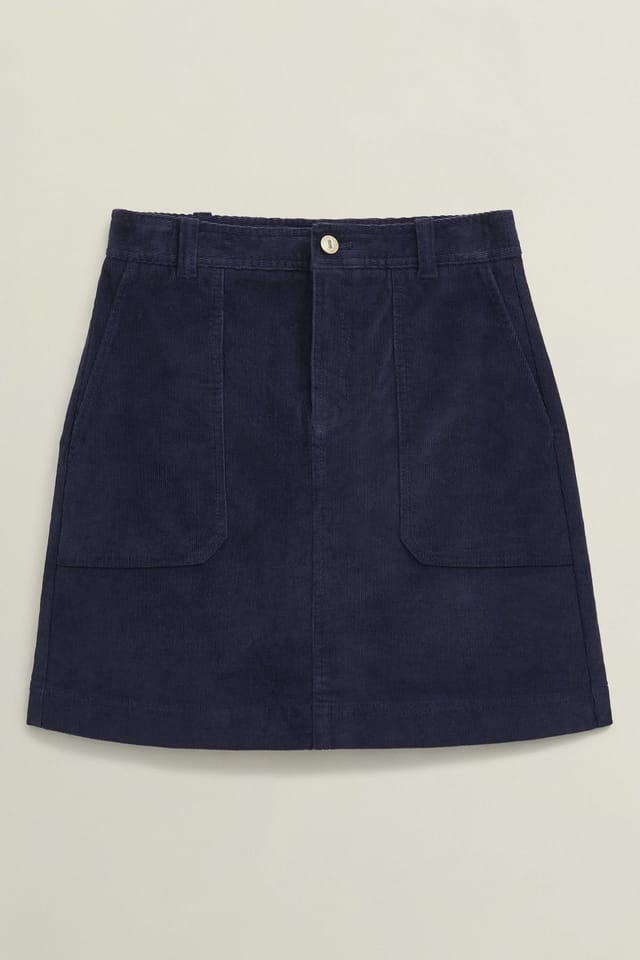 Hobbs London Hobbs London Women's Izara Corduroy Mini Skirt in Dark Navy - 2