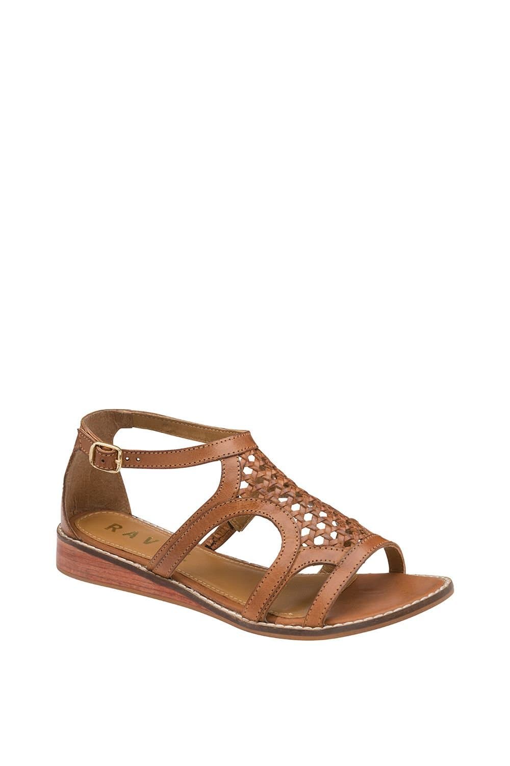 Ravel Ravel Women's 'Cardwell' Leather Wedge Sandals in Tan