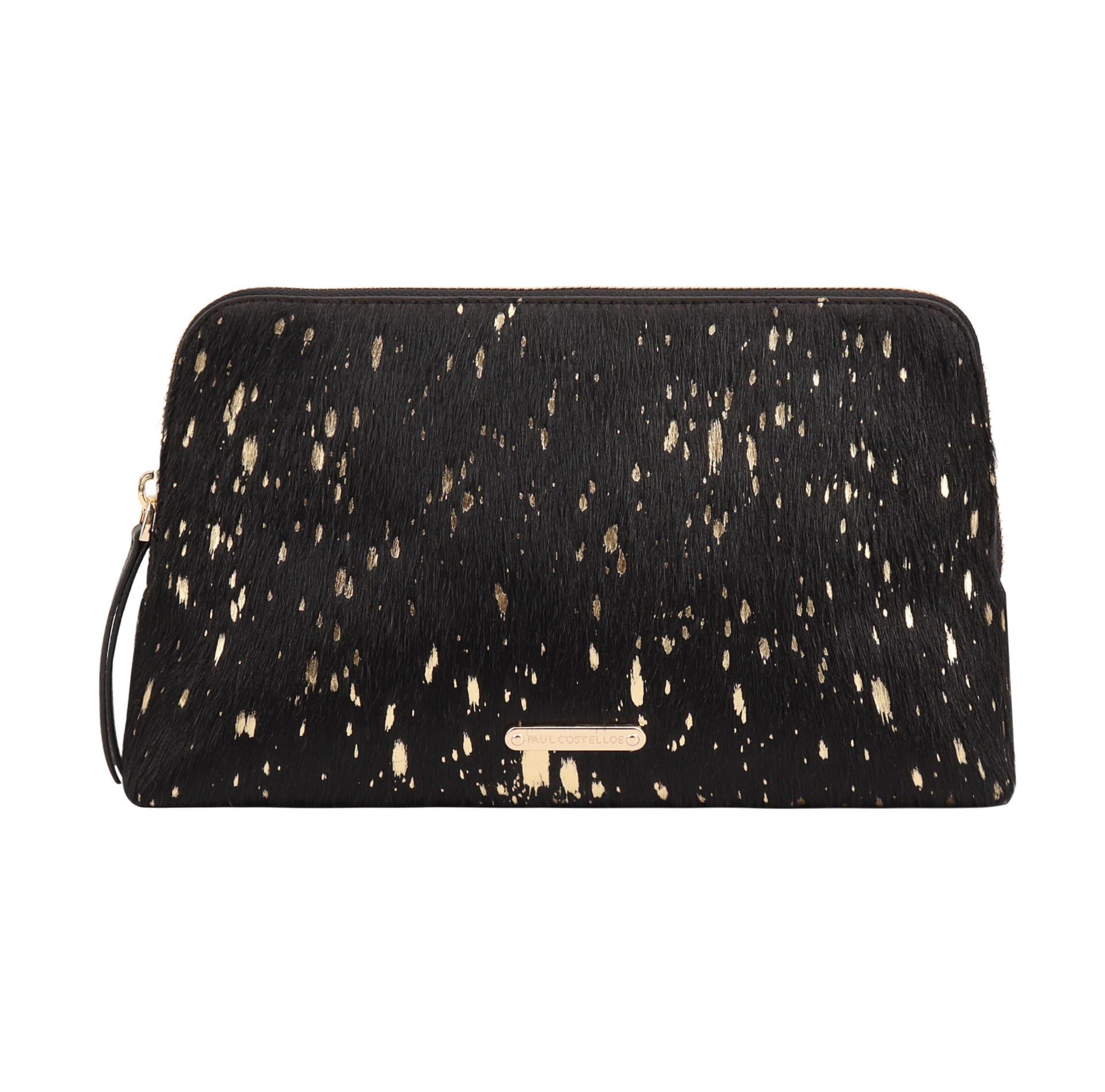 Paul Costelloe Paul Costelloe Black Hair-On Leather Pouch