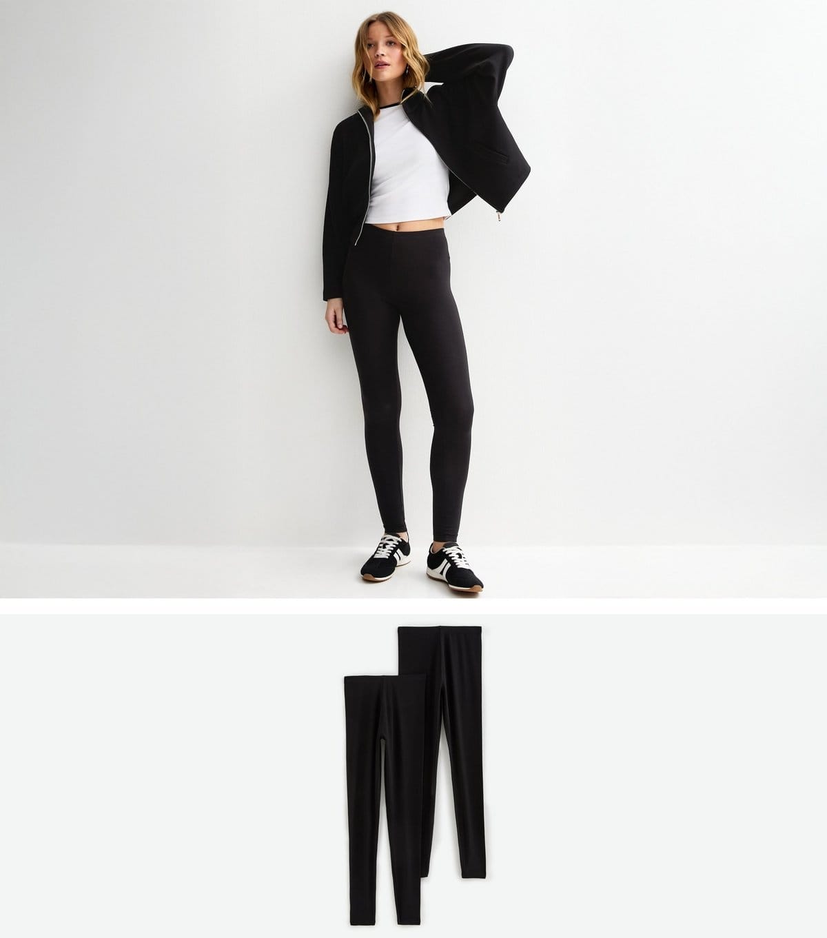 New Look Black Jersey Slim Fit Full-Length Leggings