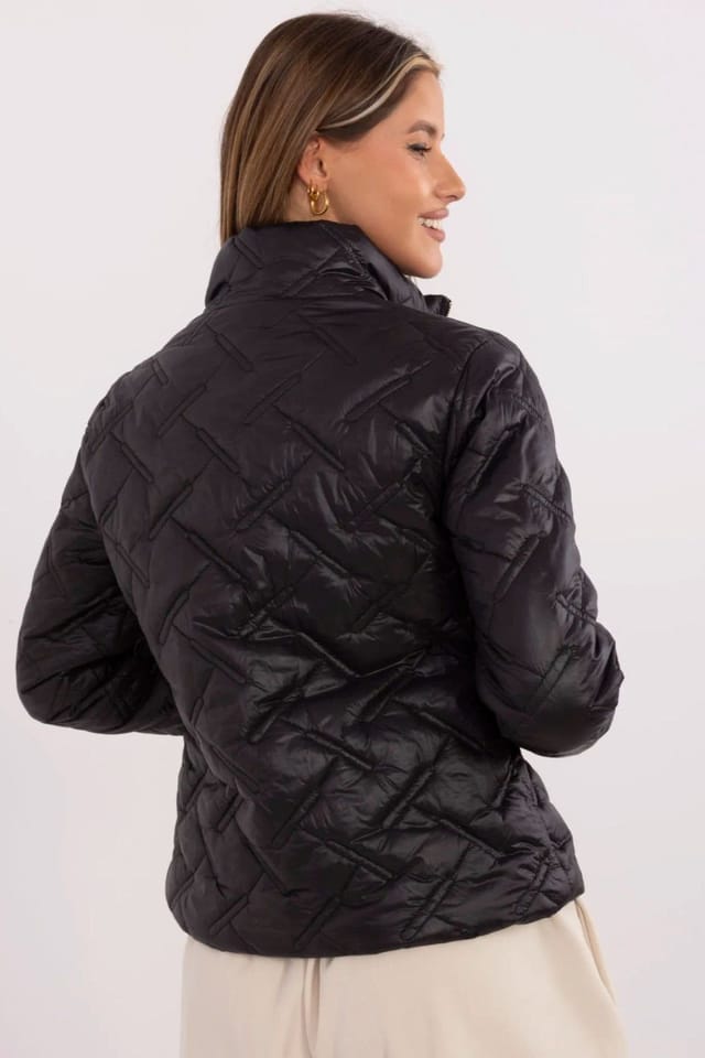 Love Lace Love Lace Women's Transitional Quilted Nylon Jacket with Lining in Black - 3