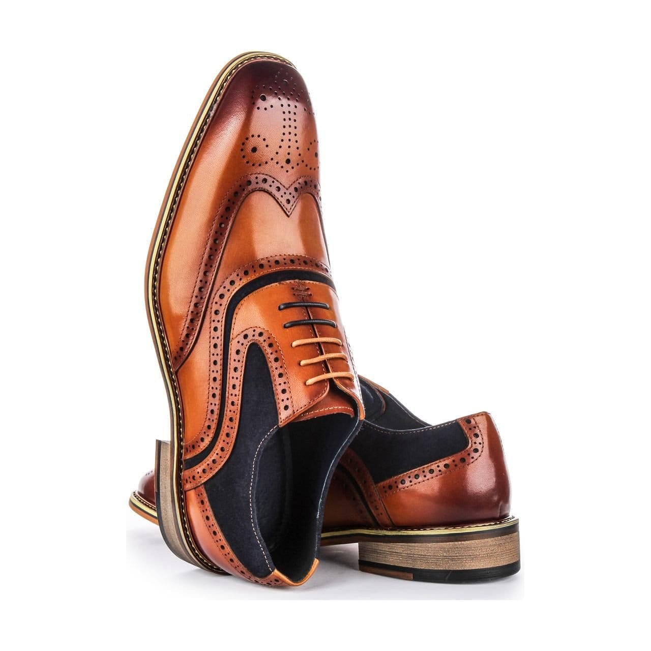 JUSTINREESS ENGLAND JUSTINREESS ENGLAND Men's 'Roman' Leather Shoes in Brown - 4