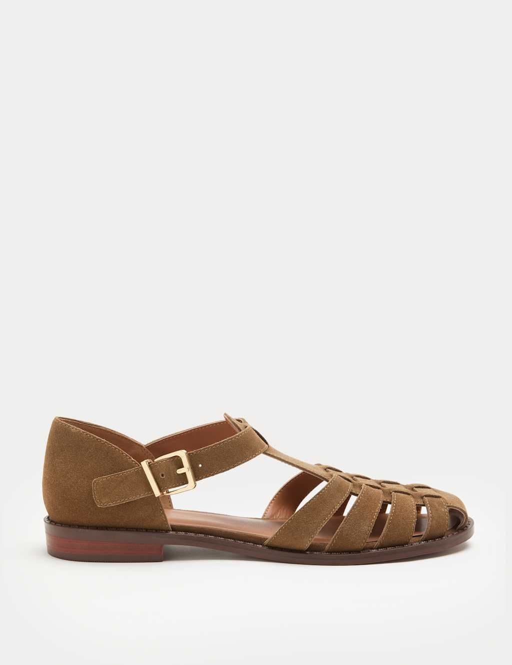Marks & Spencer M&S Suede Strappy Fisherman Sandals Tan