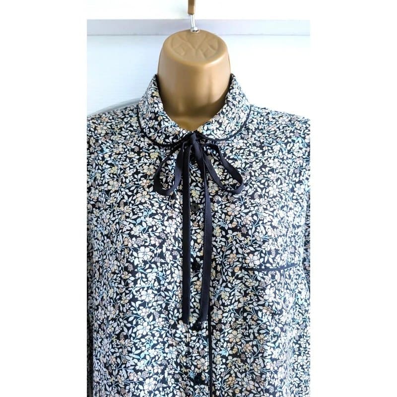 Atmosphere Atmosphere Light Blue Floral Shirt Long Sleeves Size 12