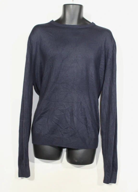 F&F F&F Jumper XL 44-46" Chest Navy Blue Soft Touch Knit Sweater Mens
