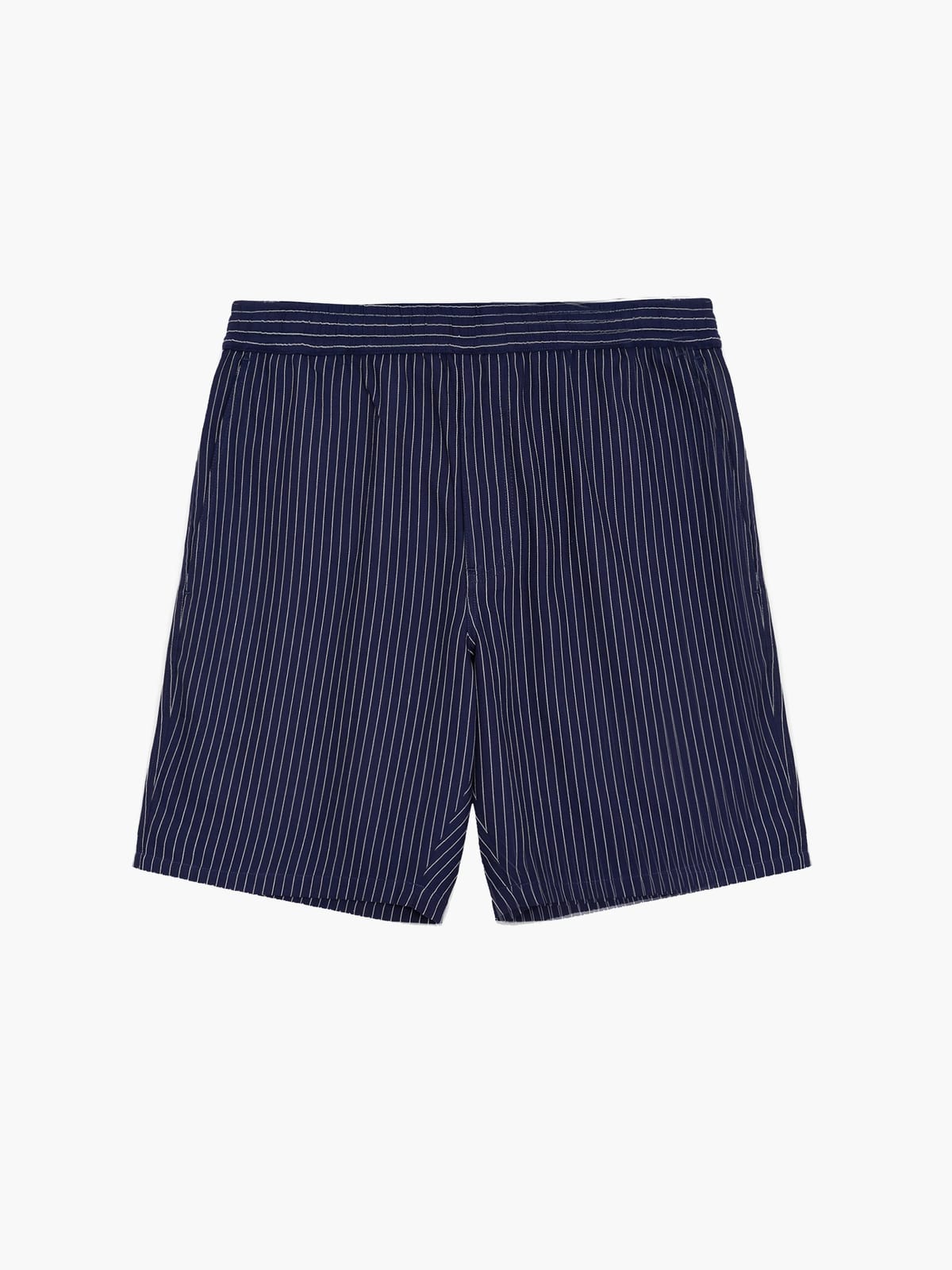 French Connection Twill Striped Shorts Navy Blue - 1
