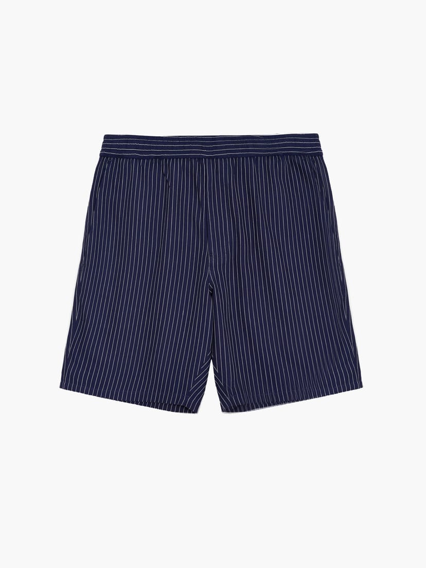 French Connection Twill Striped Shorts Navy Blue - 1
