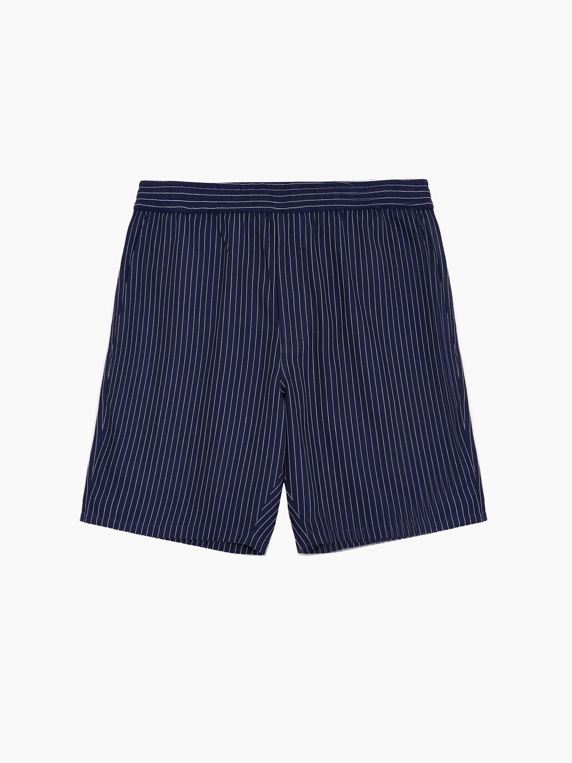 French Connection Twill Striped Shorts Navy Blue