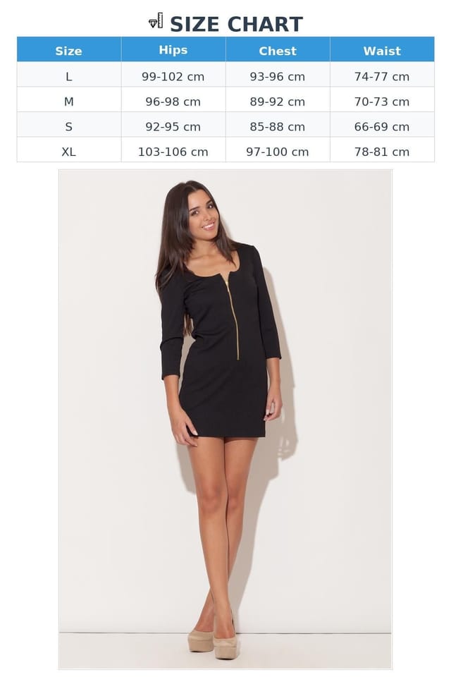 Love Lace Love Lace Women's Elegant Zipper Front Mini Dress 3/4 in Black - 2