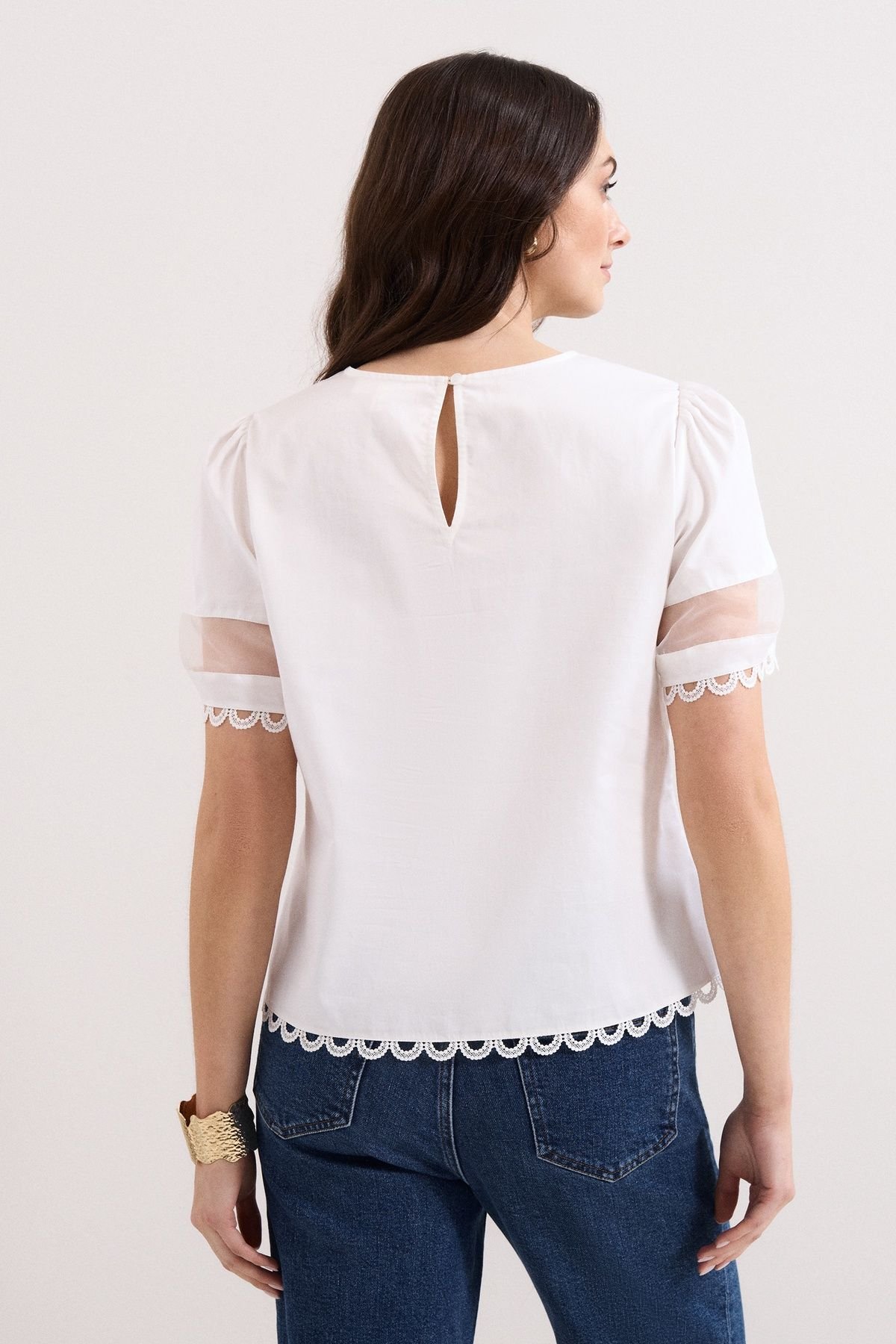 Phase Eight Phase Eight Women's Rebecca Detail Top in White - 3