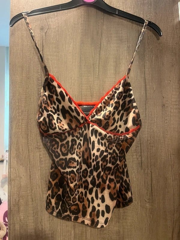 ASOS Design mesh leopard print top - 1