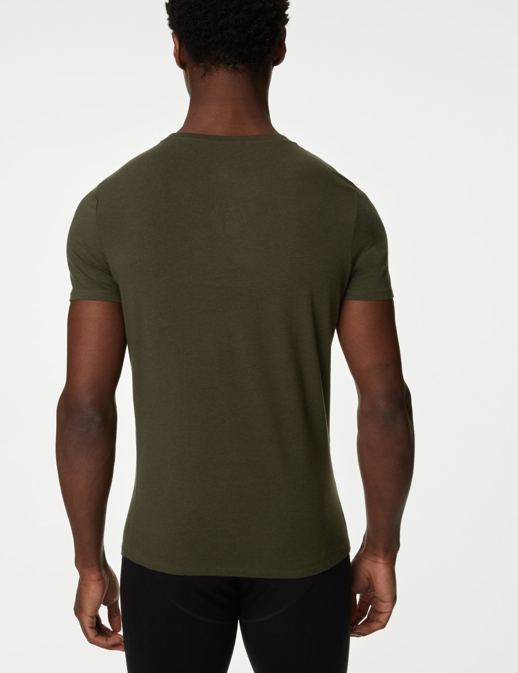 Marks & Spencer M&S 2 Pack Heatgen™ Light Thermal Short Sleeve Tops Khaki - 2