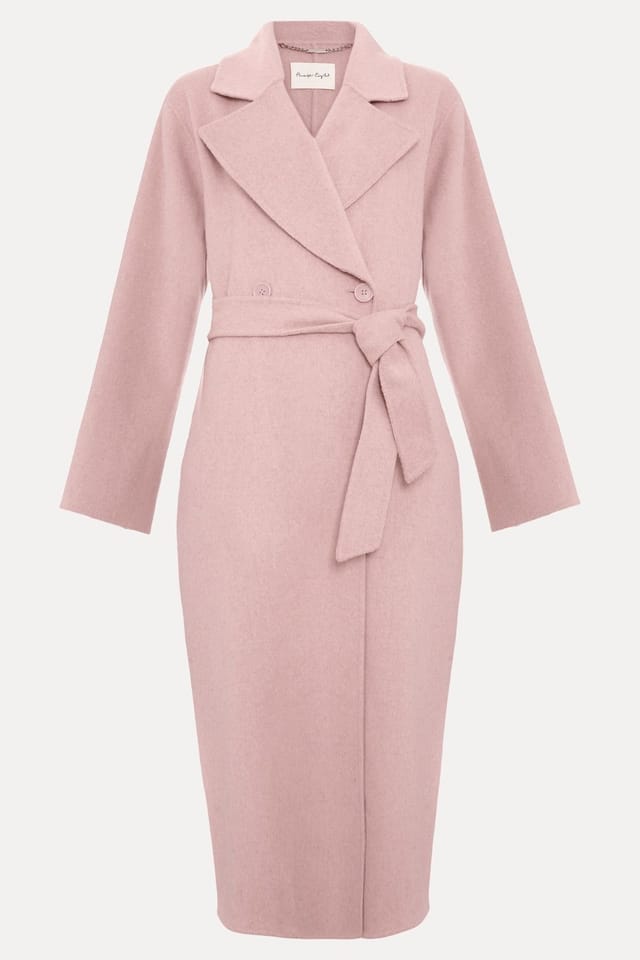 Phase Eight Phase Eight Women's Darcy Double Faced Wool Coat in Dusty Pink - 2