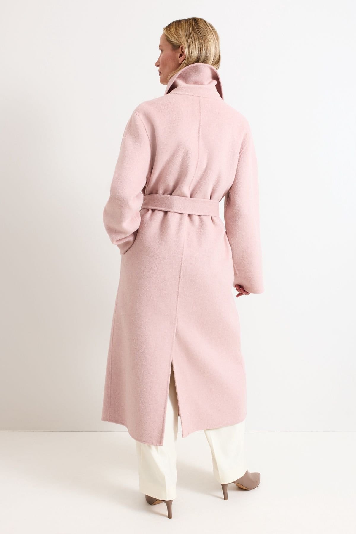 Phase Eight Phase Eight Women's Darcy Double Faced Wool Coat in Dusty Pink - 4