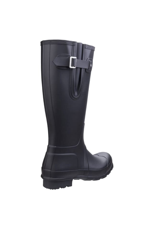Hunter Hunter Men's 'Original Side Adjustable' Rubber Patterned Wellington Boots in Black - 2