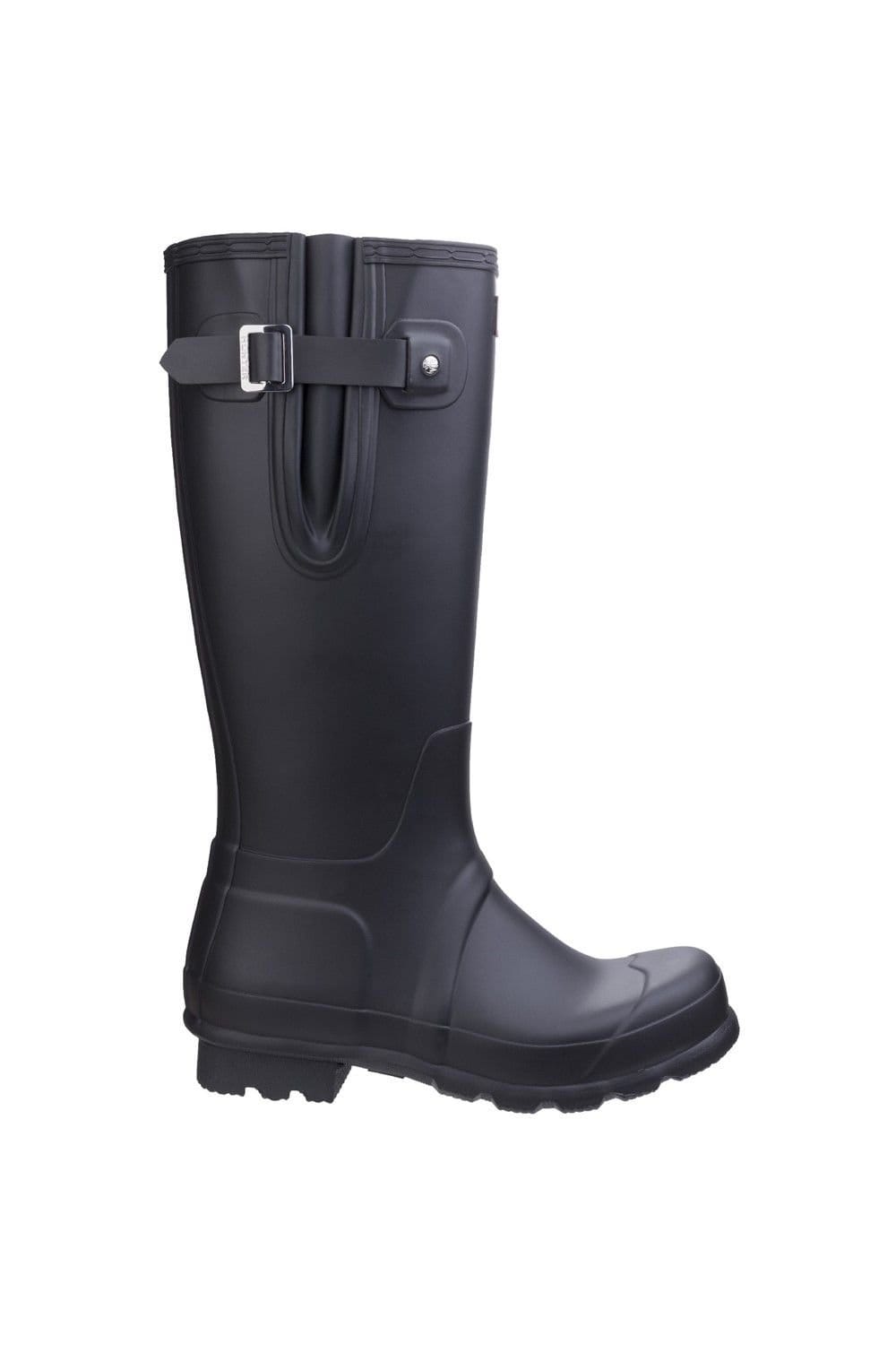 Hunter Hunter Men's 'Original Side Adjustable' Rubber Patterned Wellington Boots in Black - 4