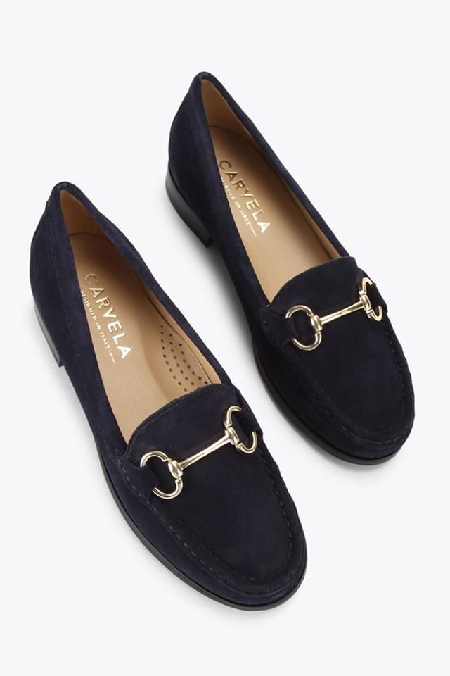 Carvela Carvela Women's 'Click' Suede Flats in Navy - 2