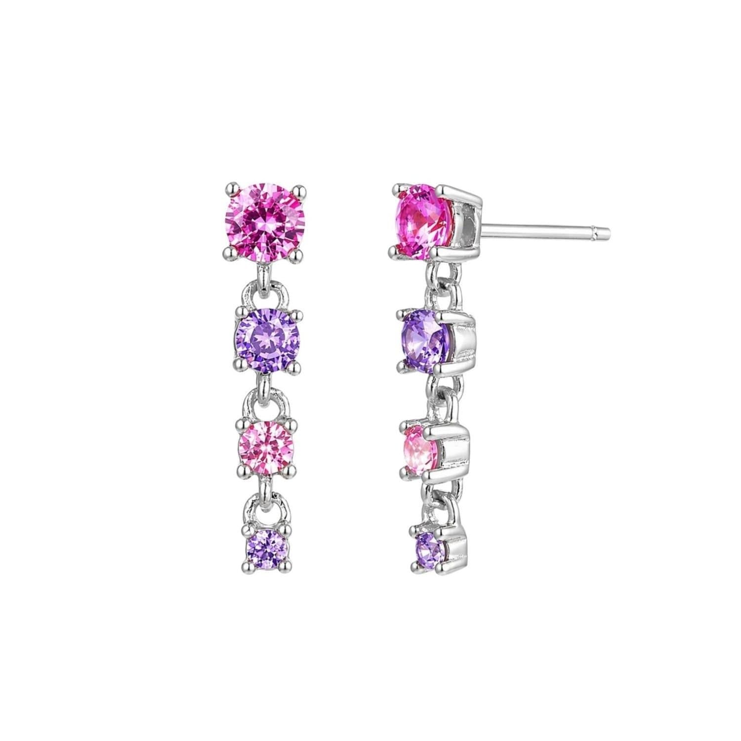 Gold Trip Gold Trip Silver Multi Gemstone Drop Earrings