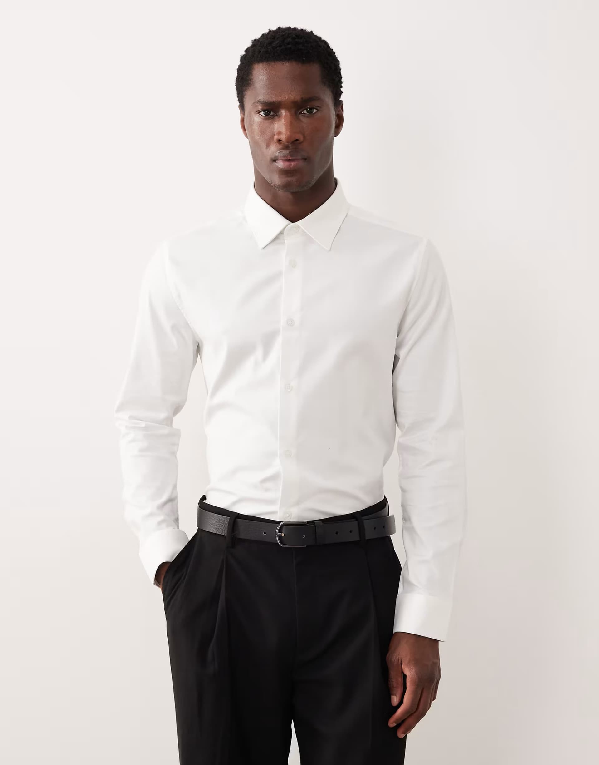 ASOS ASOS Slim Fit White Long Sleeve Shirt