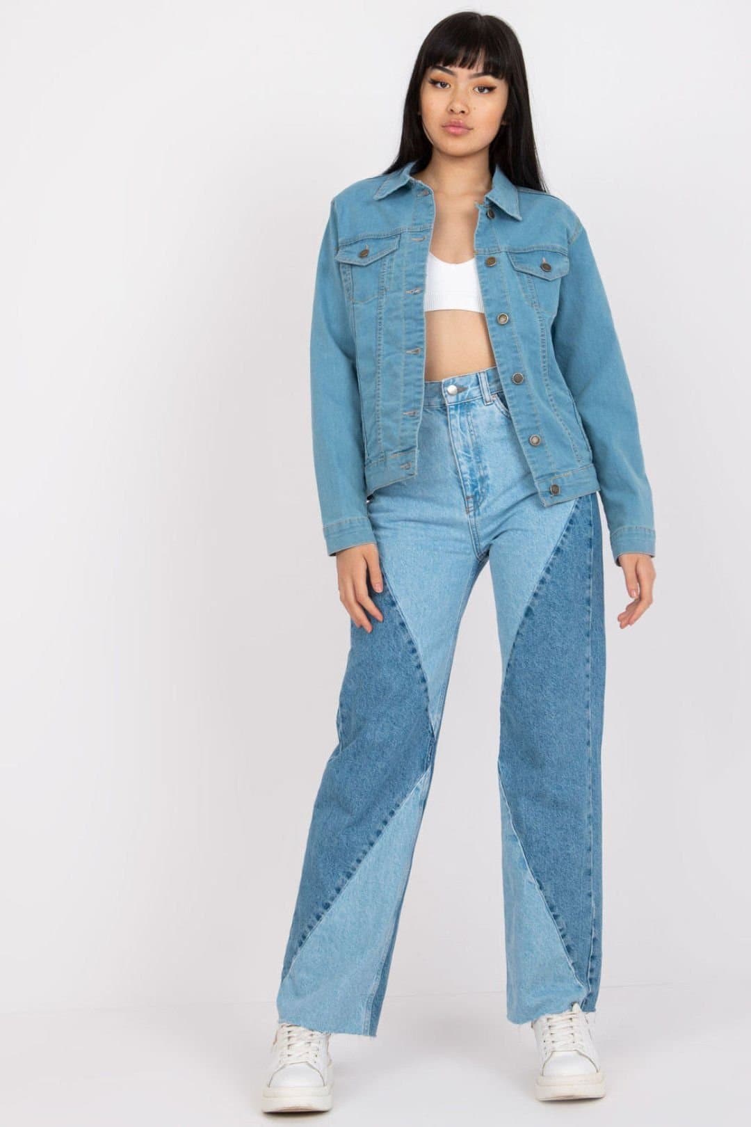 Love Lace Love Lace Women's Classic Light Blue Denim Jacket Stretch Cotton